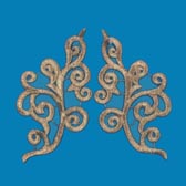 Páros csipke rátét 20x10 cm - GOLD